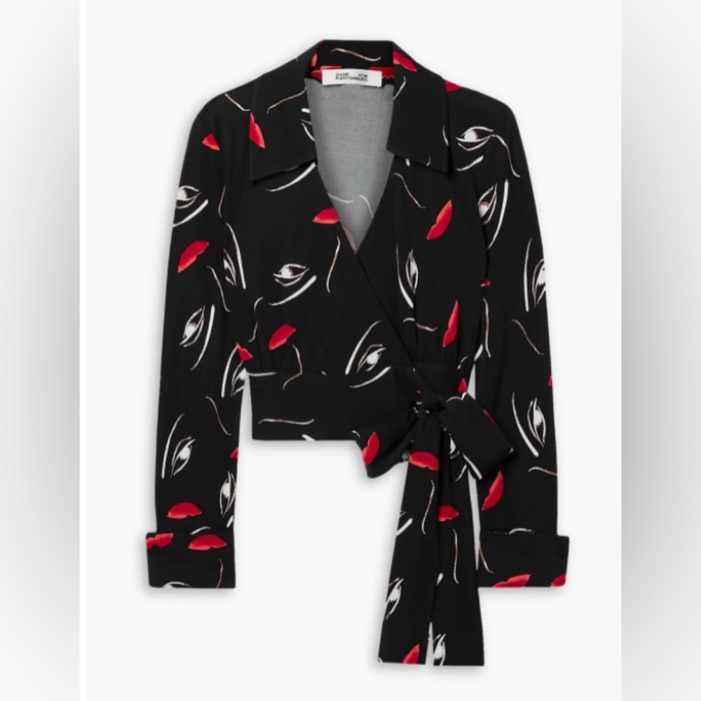 DIANE VON FURSTENBERG
Bobbie printed stretch-jersey wrap top